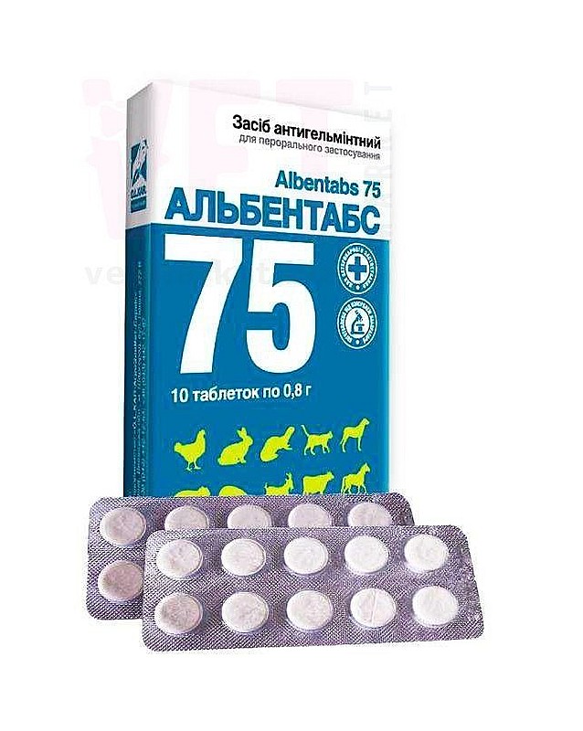 Альбентабс 75 таблетки №10 для тварин O.L.KAR.