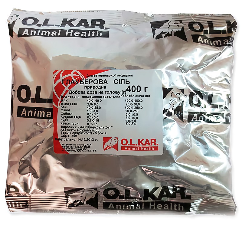 Глауберовая сіль упаковка 400 г O.L.KAR.