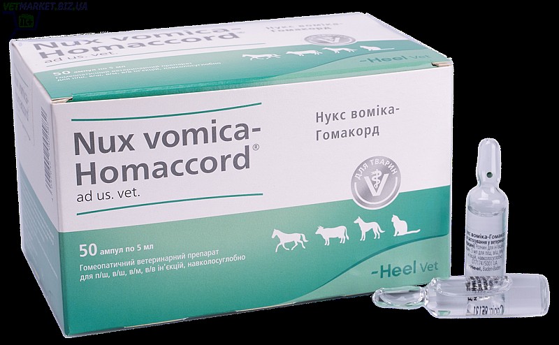 Nux vomica-Homaccord Нукс Воміка-Гомакорд ветеринарний 5 мл №5 Heel термін до 30 10 2028 р