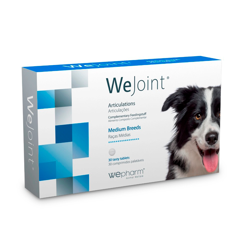 Кормова добавка Wepharm WeJoint Medium ВіФарм ВіДжоінт таблетки для підтримки суглобів у середніх собак, 30 таблеток