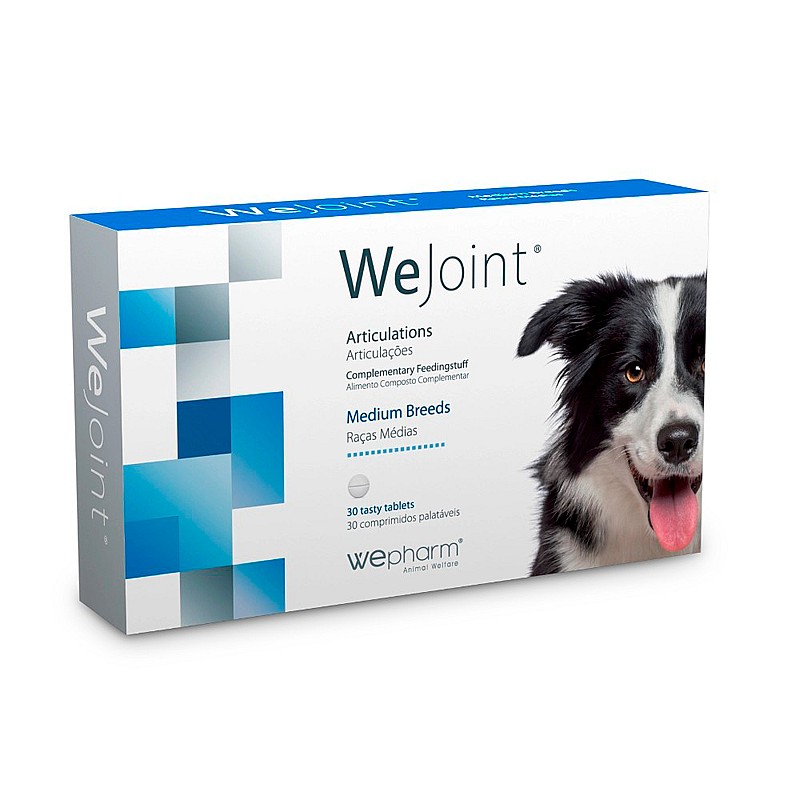 Кормова добавка Wepharm WeJoint Medium ВіФарм ВіДжоінт таблетки для підтримки суглобів у середніх собак, 30 таблеток