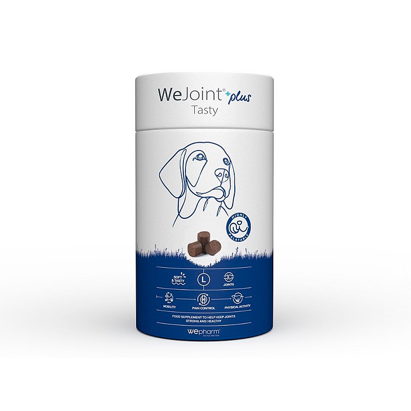 Ласощі Wepharm WeJoint Plus Tasty Large Breeds ВіФарм ВіДжоінт Плюс Тейсті для захисту суглобів собак великих порід, 30 пастилок