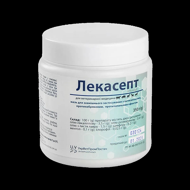 Мазь Лекасепт 350 г Укрзооветпромпостач